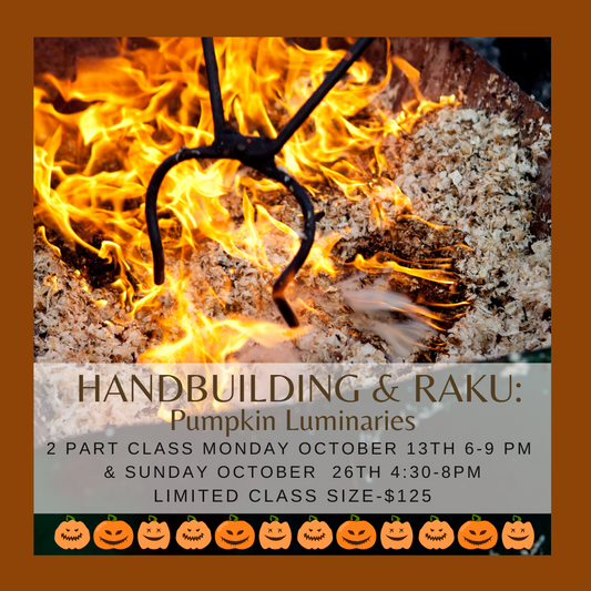 Handbuildling & Raku: Pumpkin Luminaries