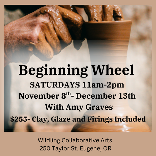 Beginning Wheel: SATURDAYS Ceramic Fundamentals With AMY GRAVES November 8th- December 13th