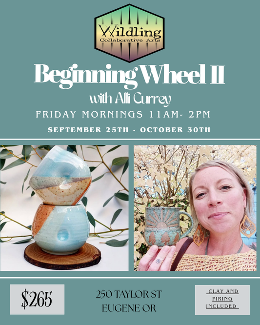 Beginning Wheel 2: with Alli Currey: Friday Mornings September