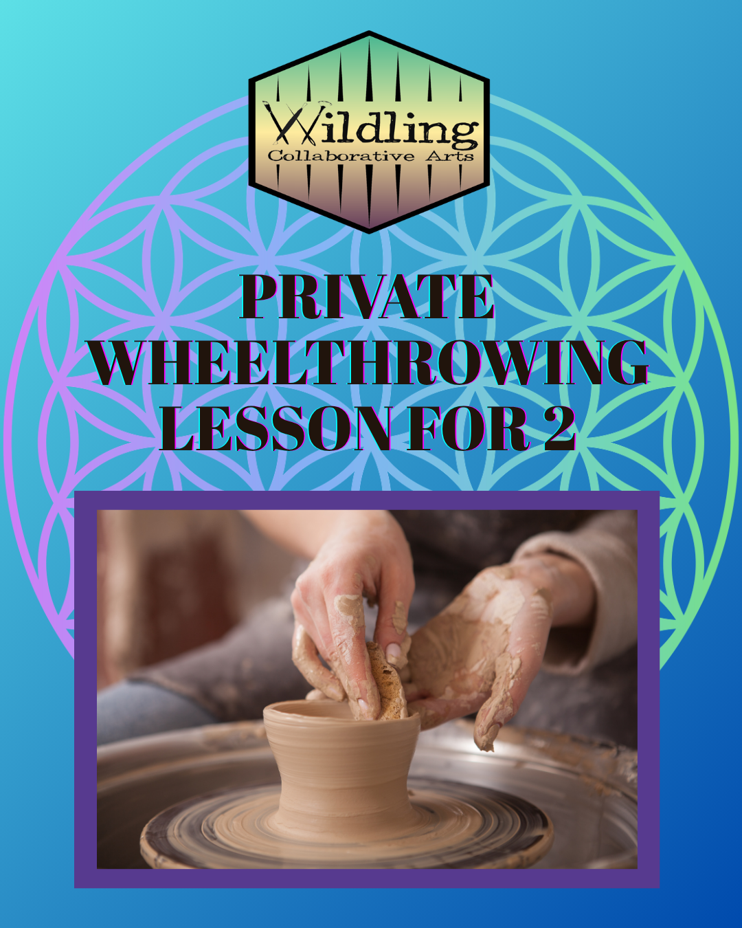2 person 90 minute Private Wheel Throwing Lessons