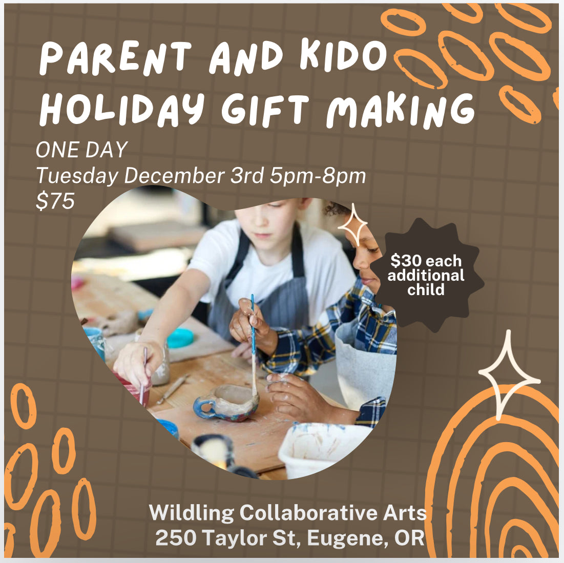 Parent and Kido Holiday Gift Making