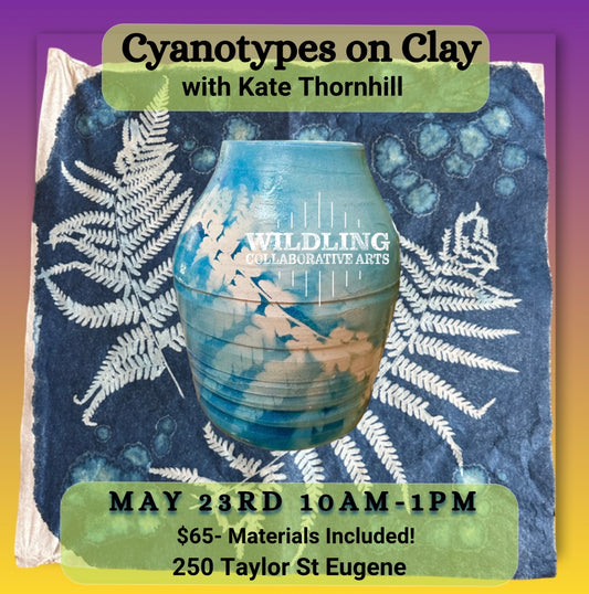 Cyanotypes on Clay -May