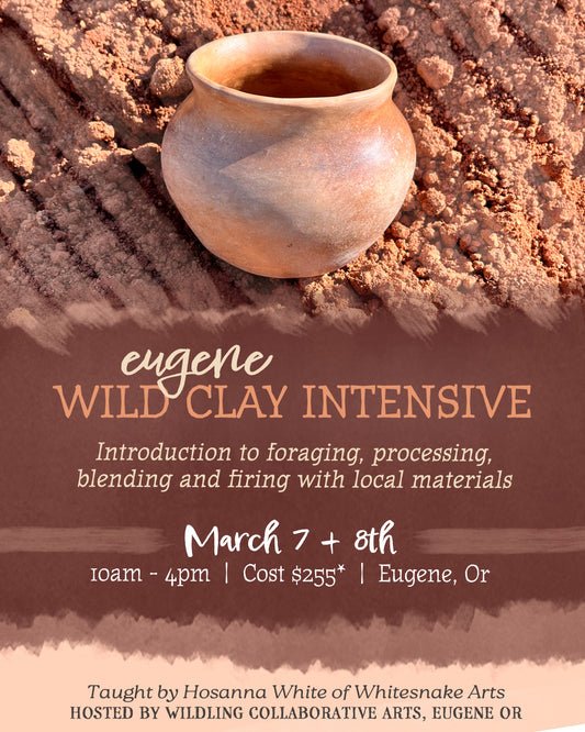 Eugene Wild Clay Intensive: Intro to foraging, clay chemistry, and local glaze materials MARCH 2026