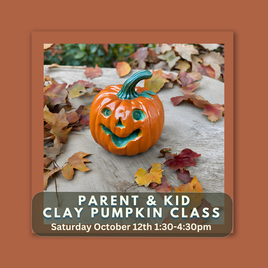 Parent and Kid Clay Pumpkin Class