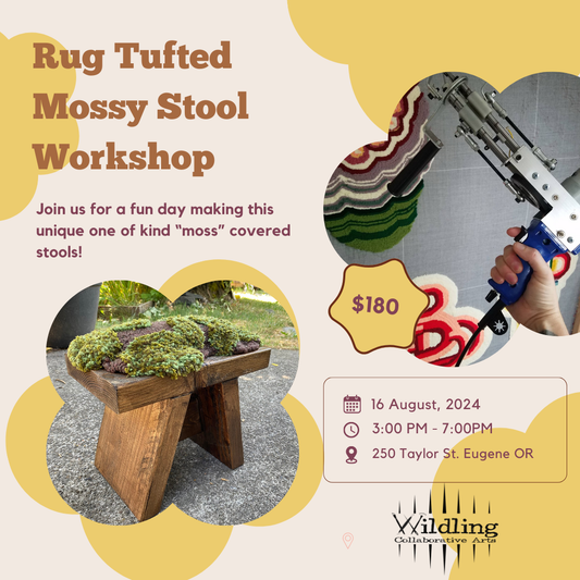 Rug Tufting Mossy Stools