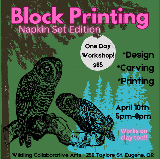 Block Printing- NAPKIN SET-April