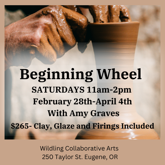 Beginning Wheel: SATURDAYS Ceramic Fundamentals With AMY GRAVES FEBRUARY