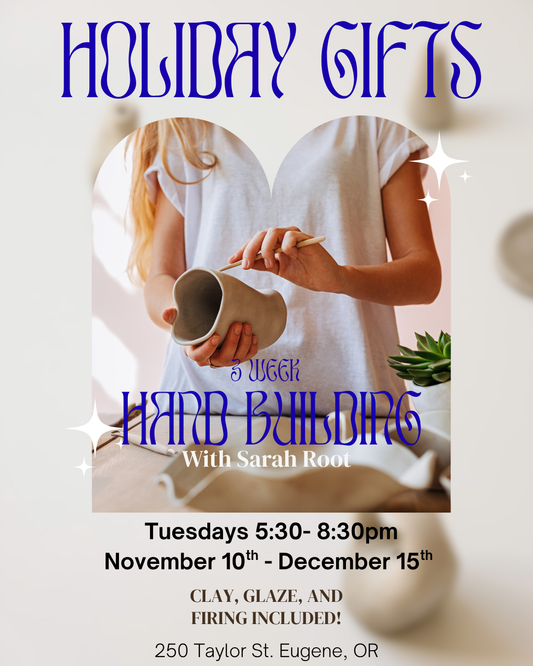 Holiday Hand Building with Sarah Root - Tuesday Nights - November 2026