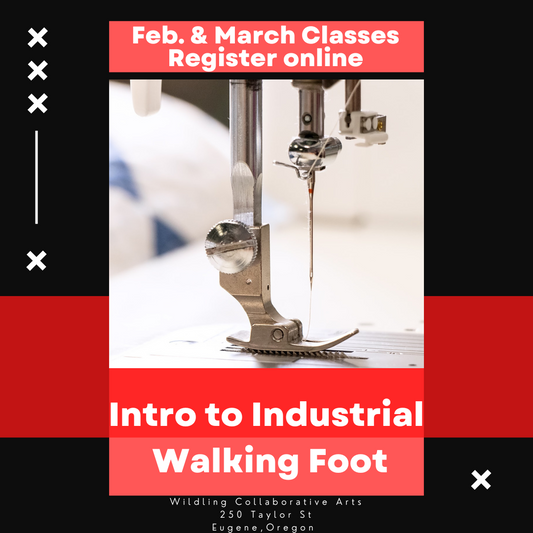 Intro to Industrial Walking Foot. Beginner, 3 Hours $95